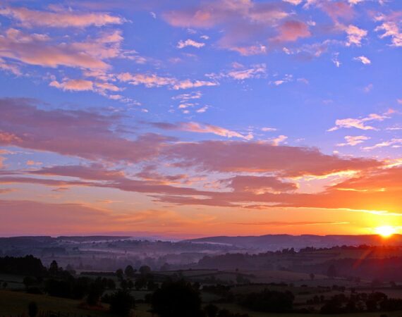 sunrise sun morgenrot skies 163255